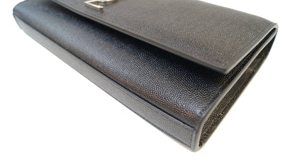 YVES SAINT LAURENT Kate Black Leather Clutch