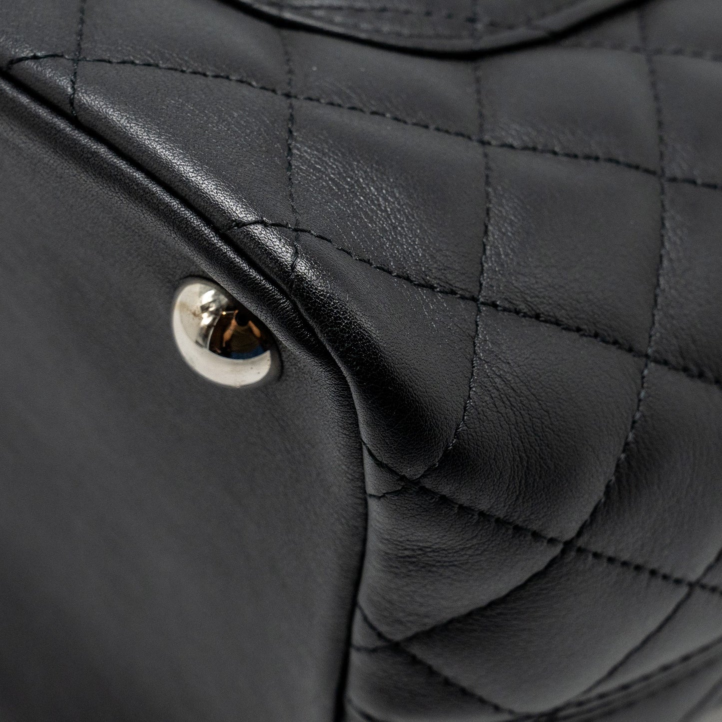 Chanel Cambon Ligne Tote Bag calfskin Black