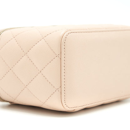 Chanel Long Vanity With Chain Caviar Beige L