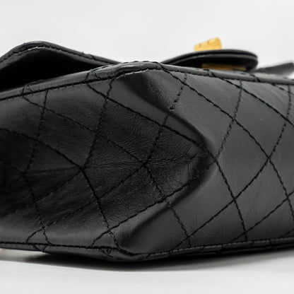 Chanel Mini 2.55 Reissue Aged Calfskin BLACK  (Microchip)
