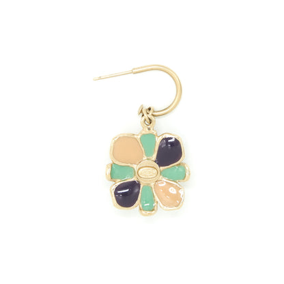 Chanel Glass Drop Earrings Multi Color