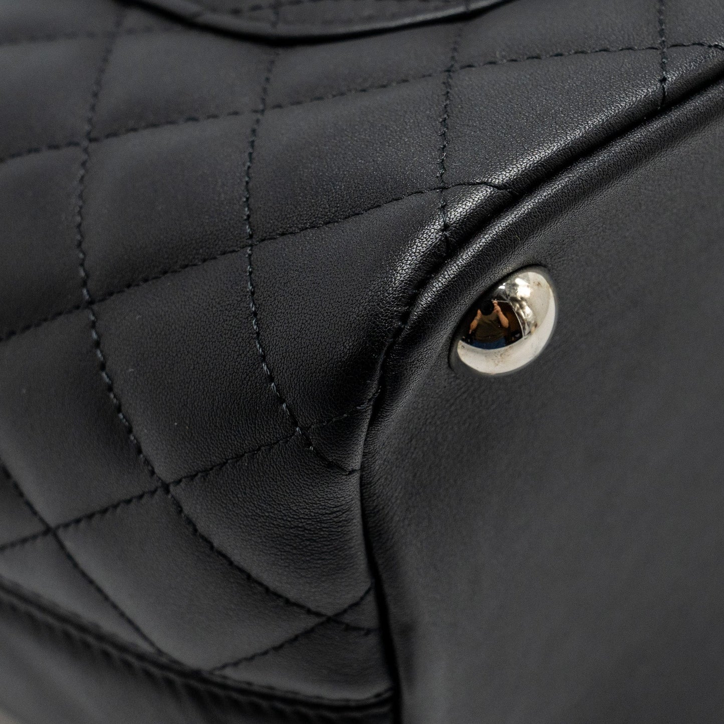 Chanel Cambon Ligne Tote Bag calfskin Black