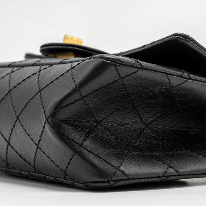 Chanel Mini 2.55 Reissue Aged Calfskin BLACK  (Microchip)
