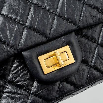 Chanel Mini 2.55 Reissue Flap Bag Aged Calfskin Black (microchip)