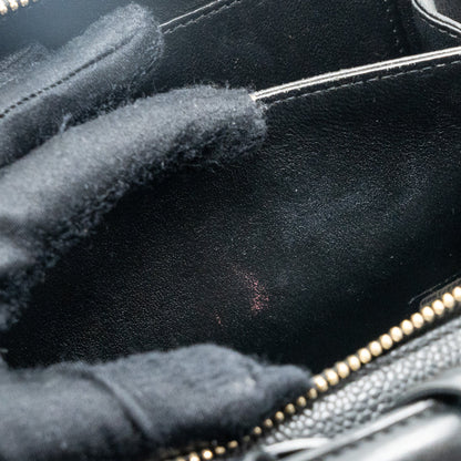 Chanel mini filigree vanity case Caviar black