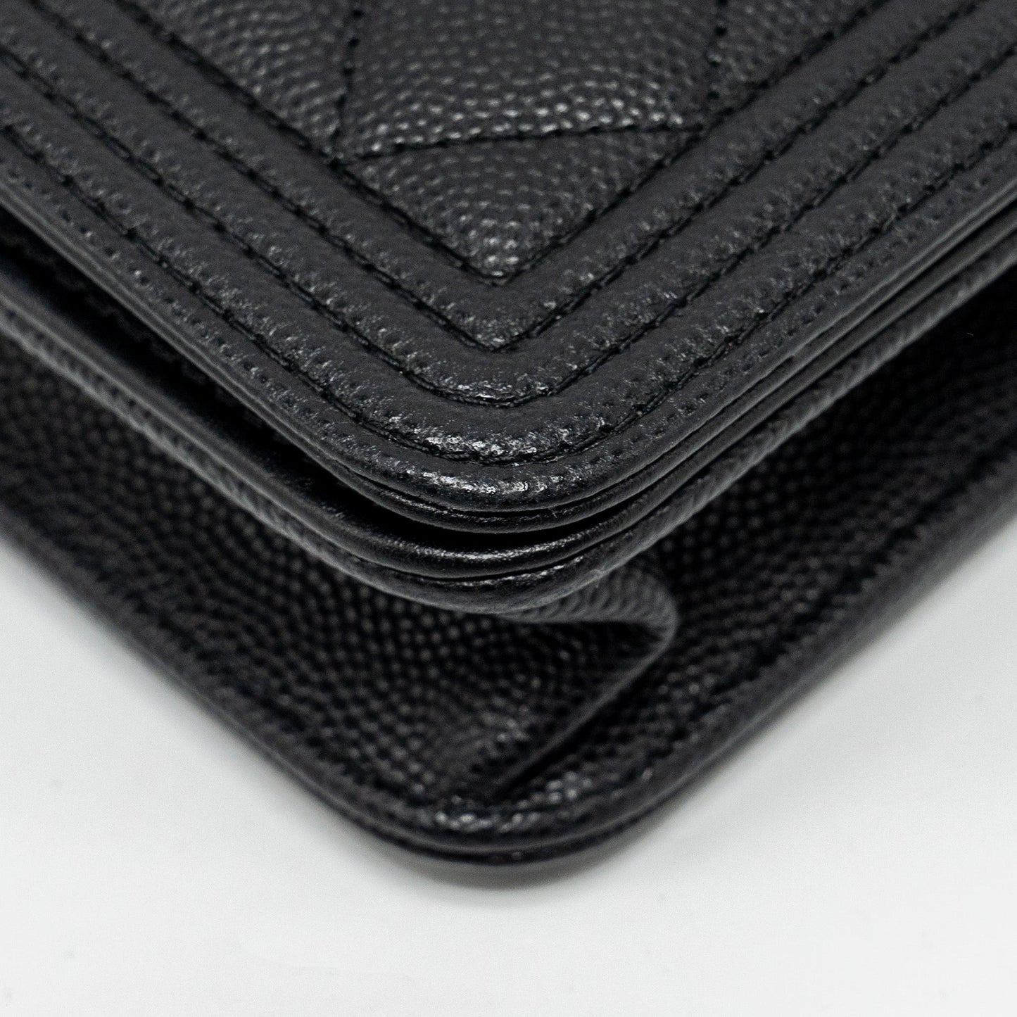 Chanel Boy Wallet on Chain caviar black  (Microchip)