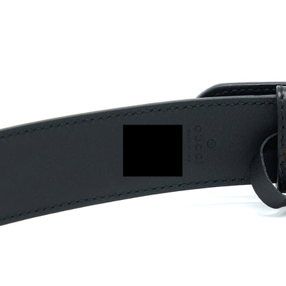 Gucci Size 80 Leather Belt With Double G Buckle Black