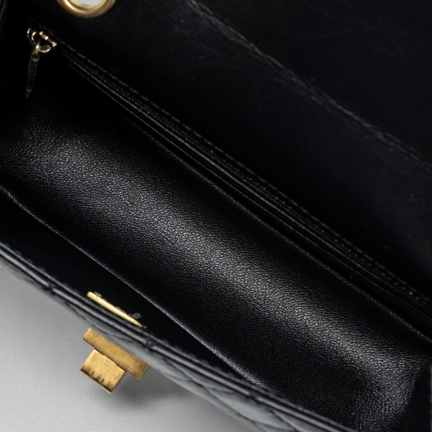 Chanel Mini 2.55 Reissue Flap Bag Aged Calfskin Black (microchip)