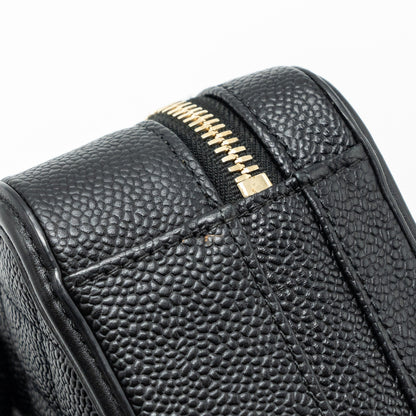 Chanel mini filigree vanity case Caviar black