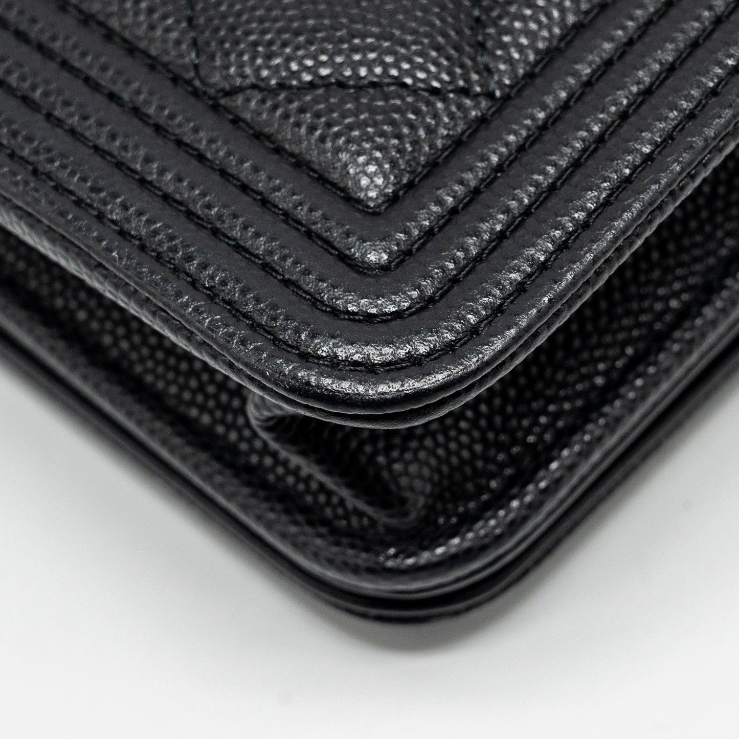 Chanel Boy Wallet on Chain caviar black  (Microchip)