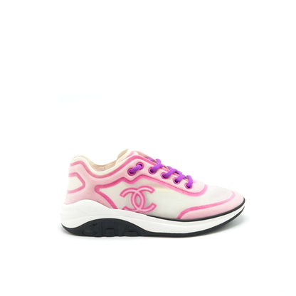 Chanel Size 38 CC Logo Sneaker Pink/Purple/White