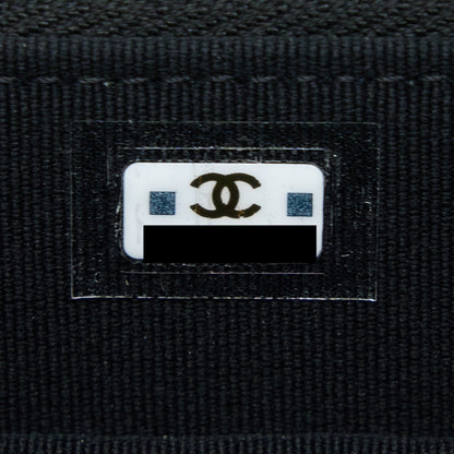 Chanel 22K Top Handle Pocket Long Vanity With Chain Black