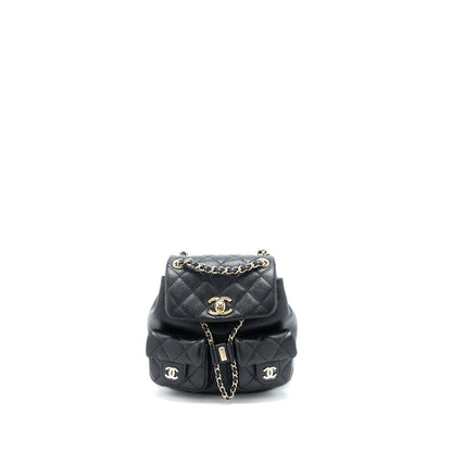 Chanel 23p Mini Triple Pack Backpack Caviar Black L (Microchip)