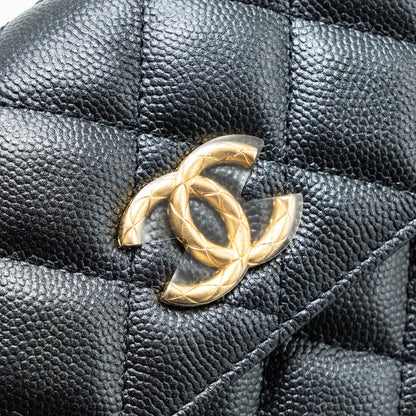 Chanel Mini Flap Bag With Adjustable Chains Caviar Black (microchip)