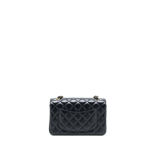 Chanel Classic Mini Rectangular Flap Bag Lambskin Black L (Microchip)