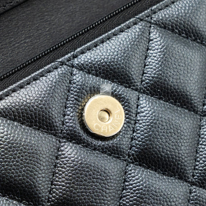 Chanel Mini Flap Bag With Adjustable Chains Caviar Black (microchip)