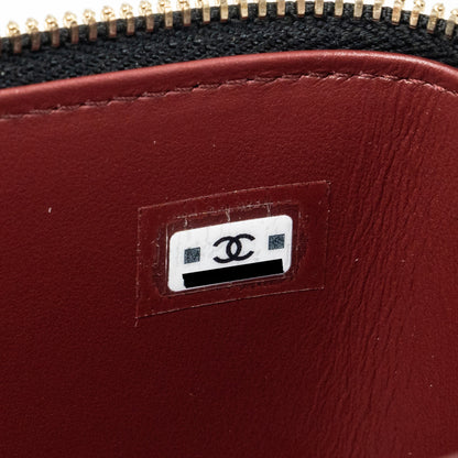 Chanel 24c Gold Crush Long Vanity Case Shiny Calfskin Black  (microchip)