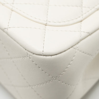 Chanel Pearl Crush Mini Square Lambskin White  (microchip)