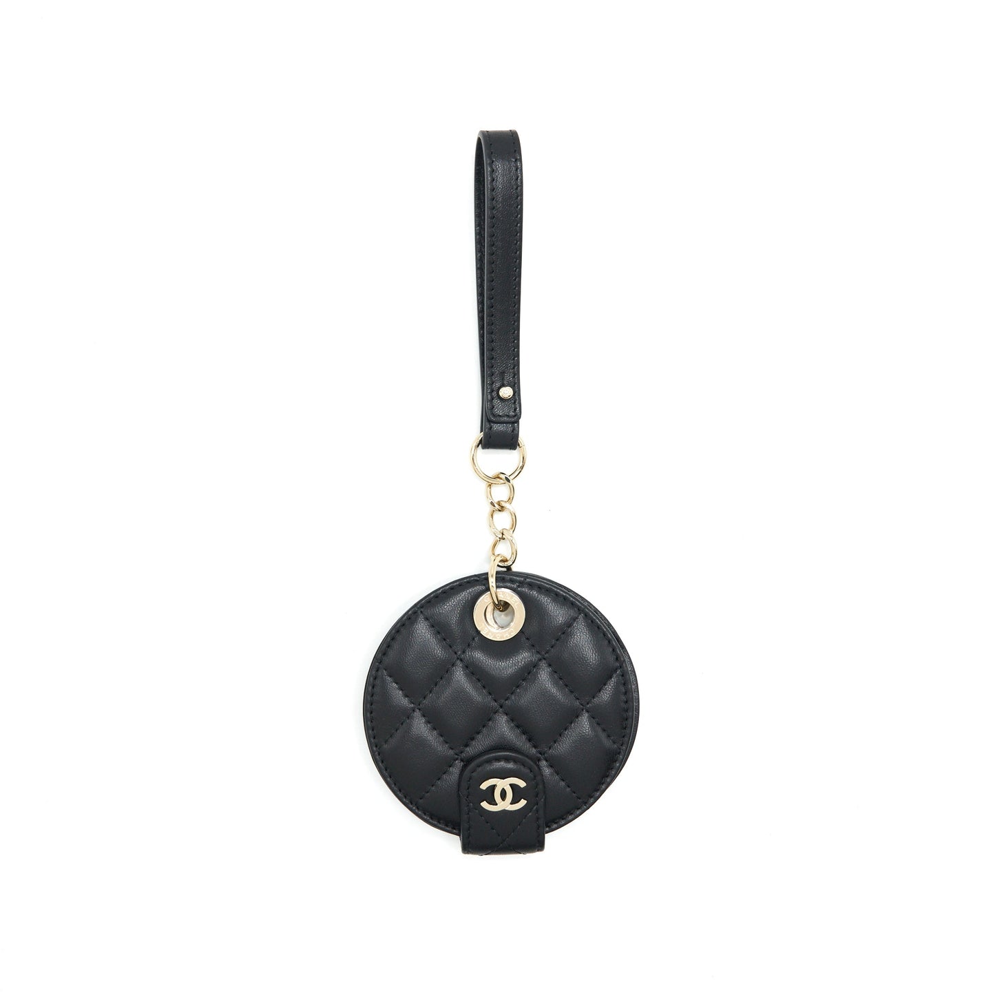 Chanel Quilted Luggage Tag Lambskin black L