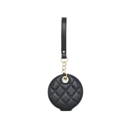 Chanel Quilted Luggage Tag Lambskin black L