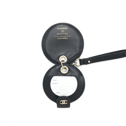 Chanel Quilted Luggage Tag Lambskin black L