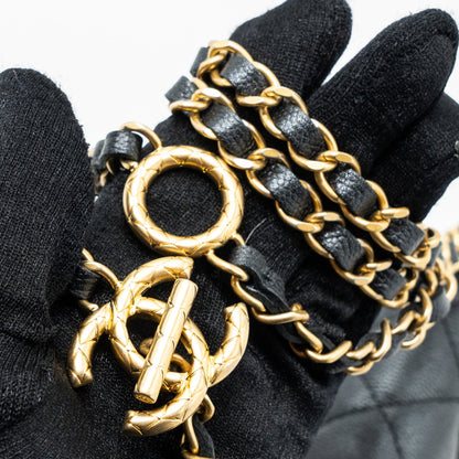 Chanel Mini Flap Bag With Adjustable Chains Caviar Black (microchip)