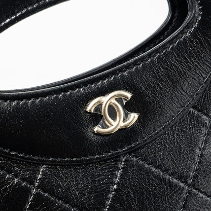Chanel 24C mini 31 clutch with chain shiny calfskin black L (microchip)