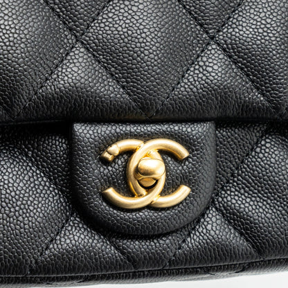 Chanel 23p Coco Love Flap Bag Caviar Black (microchip)