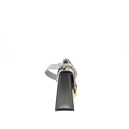 Gucci Small Sylvie Shoulder Bag Calfskin Grey