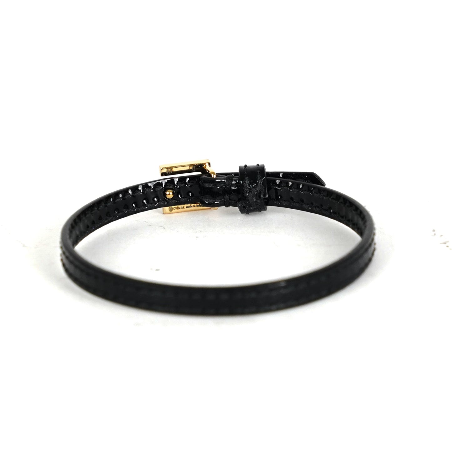 Gucci Leather Bracelet with Square G