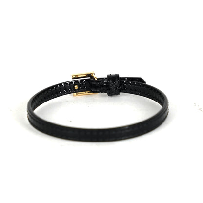 Gucci Leather Bracelet with Square G