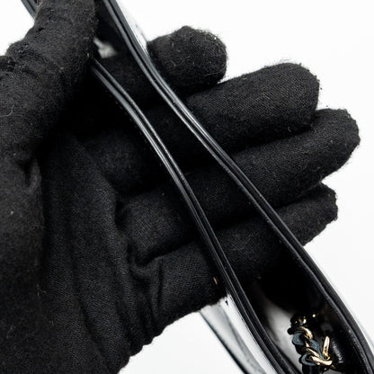 Chanel 24C mini 31 clutch with chain shiny calfskin black L (microchip)
