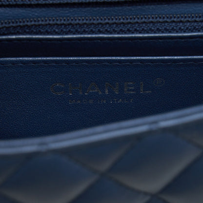 Chanel Mini Rectangular Flap bag Lambskin Blue
