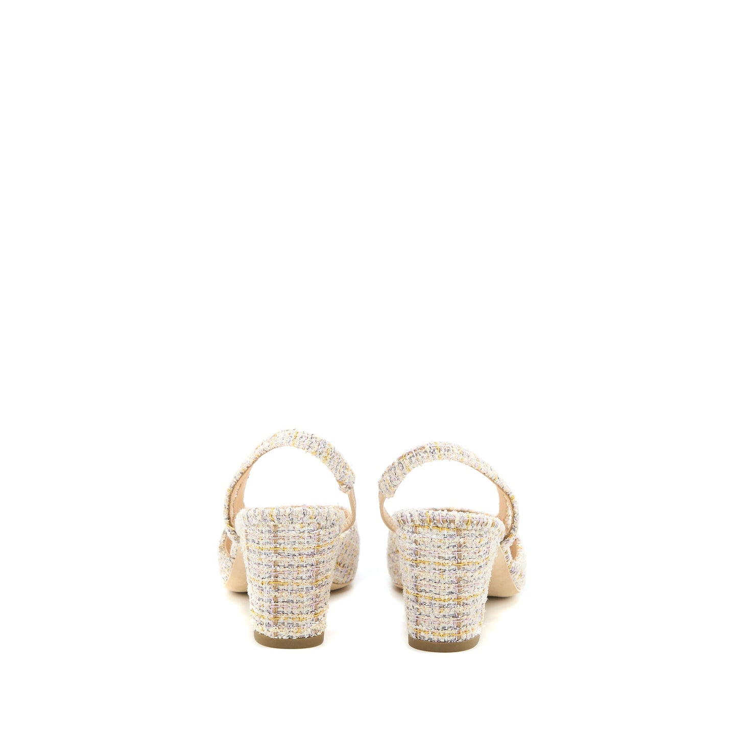 Chanel Size 36.5 Slings Shoes Tweed/Leather Multicolour