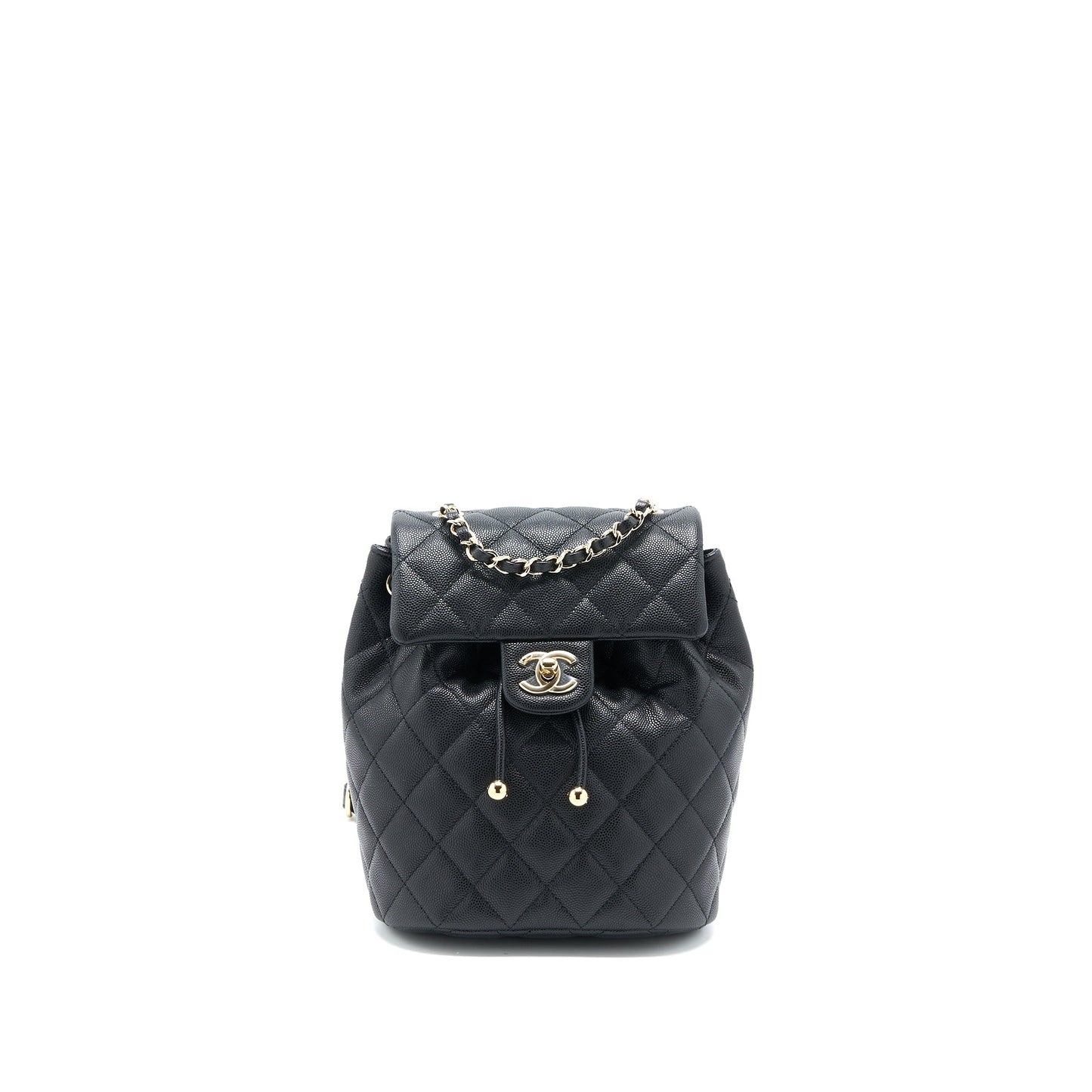 Chanel 23p Mini Flap Backpack Caviar Black L (Microchip)