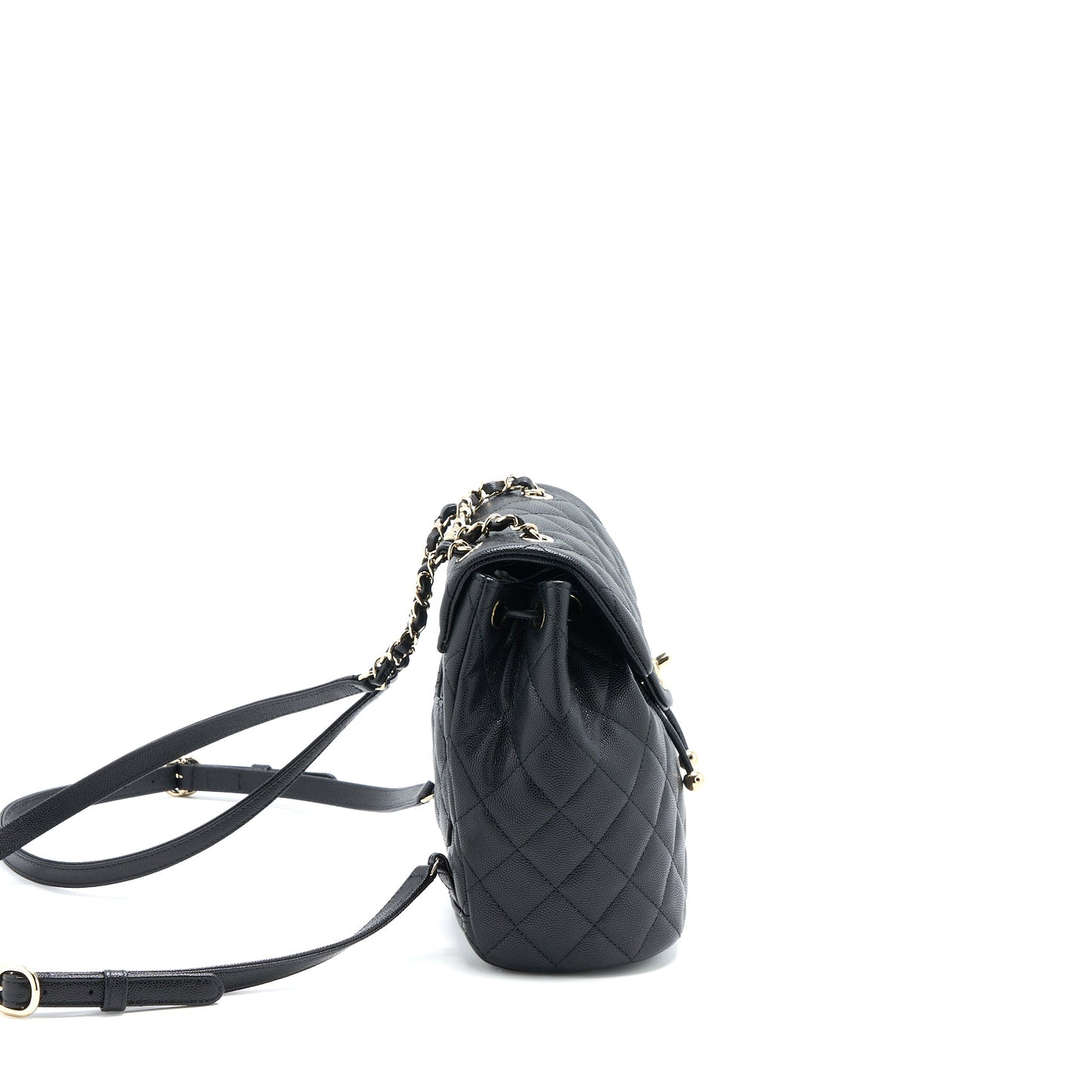 Chanel 23p Mini Flap Backpack Caviar Black L (Microchip)
