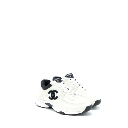 Chanel Size 38 CC Logo Sneaker Black/White