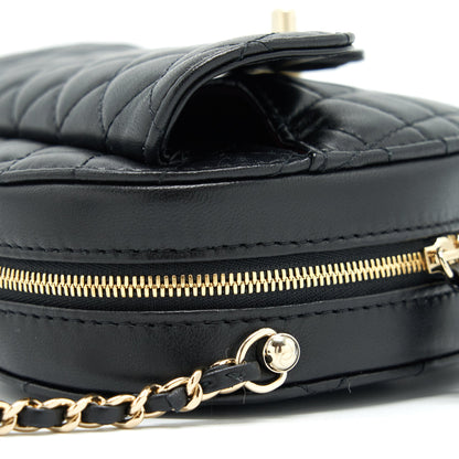 Chanel 22S Heart Bag Lambskin Black L