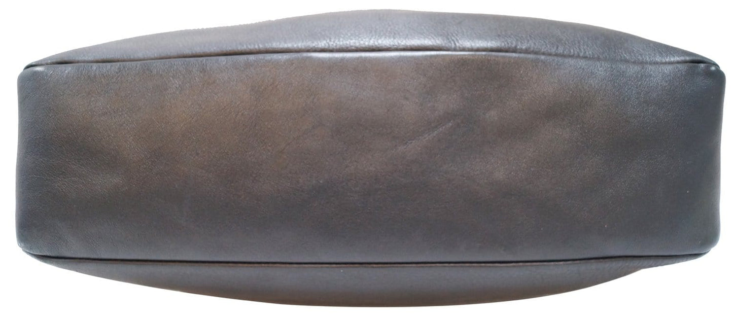 GUCCI Black Leather Horsebit Hobo Bag