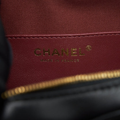 Chanel 22S Heart Bag Lambskin Black L