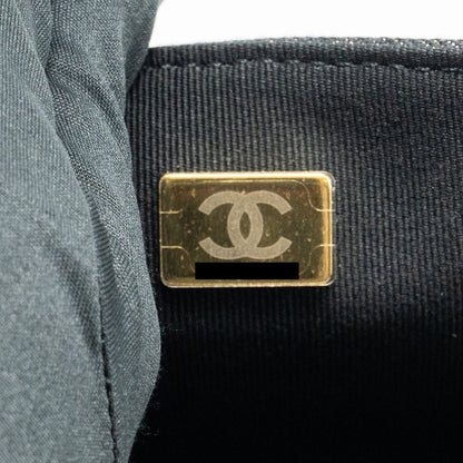 Chanel 23S flap backpack denim dark blue with brushed  (microchip)