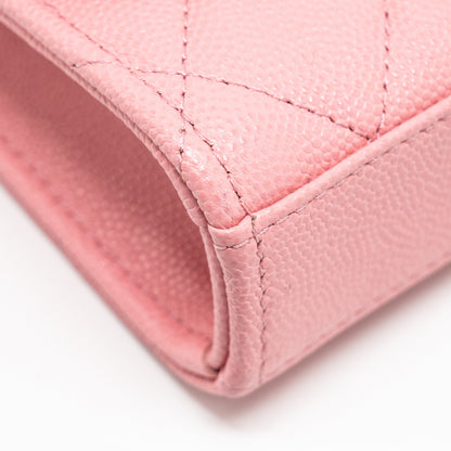 Chanel Mini Flap Bag With Chain Handle Caviar Pink  (microchip)