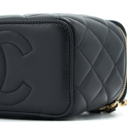 Chanel Pearl Crush Long Vanity Lambskin Black  (Microchip)