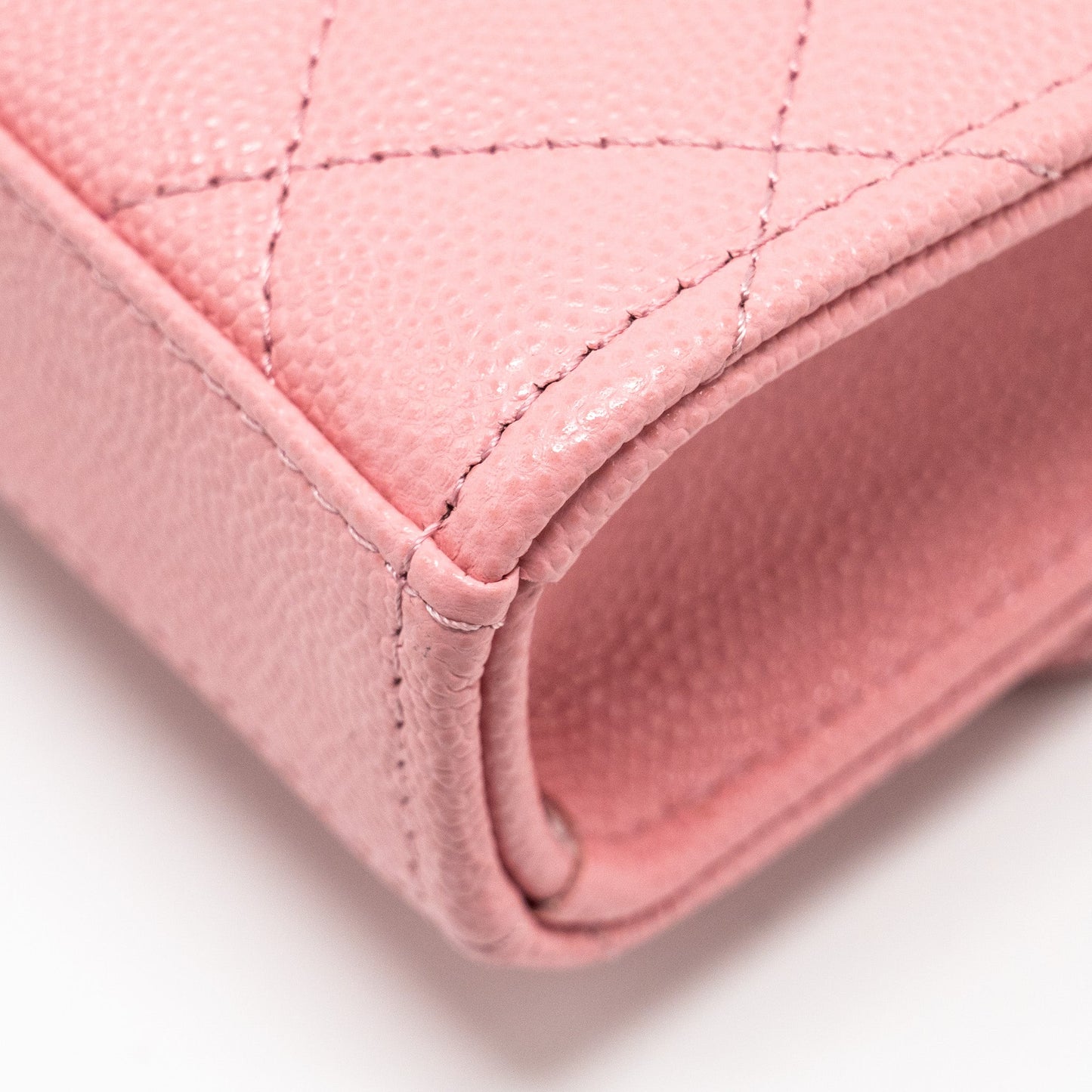 Chanel Mini Flap Bag With Chain Handle Caviar Pink  (microchip)
