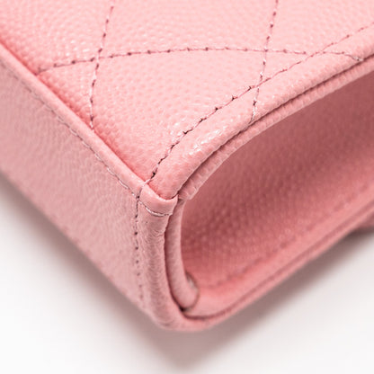 Chanel Mini Flap Bag With Chain Handle Caviar Pink  (microchip)