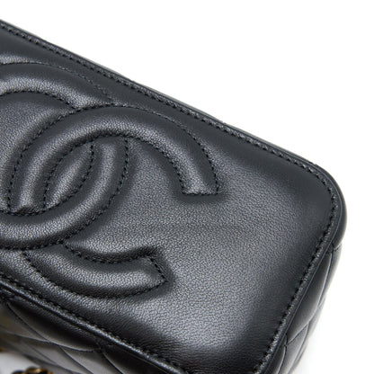 Chanel Pearl Crush Long Vanity Lambskin Black  (Microchip)