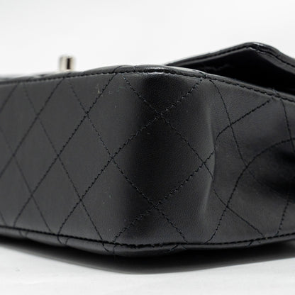 Chanel Medium Classic Double Flap Bag Lambskin Black  (Microchip)
