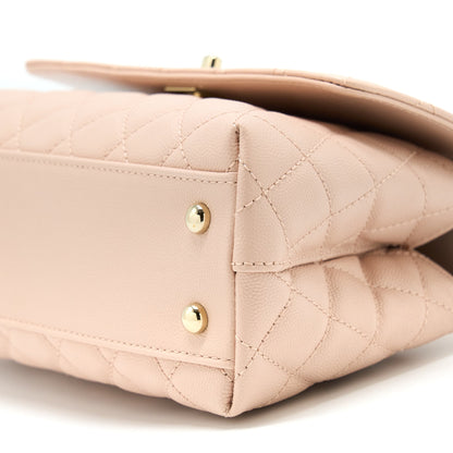 Chanel 21A Small Coco Handle Caviar ND022 Rose Clair / Light Pink L
