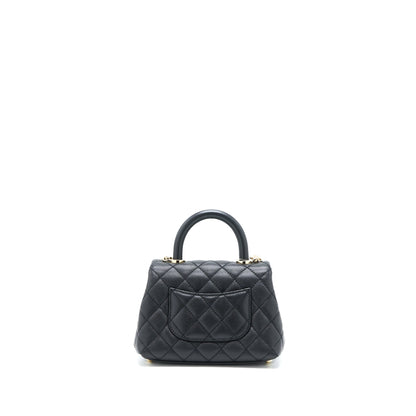 Chanel Mini Coco Handle Caviar Black L