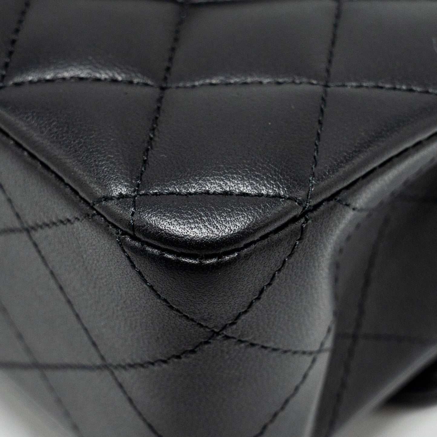 Chanel Medium Classic Double Flap Bag Lambskin Black  (Microchip)